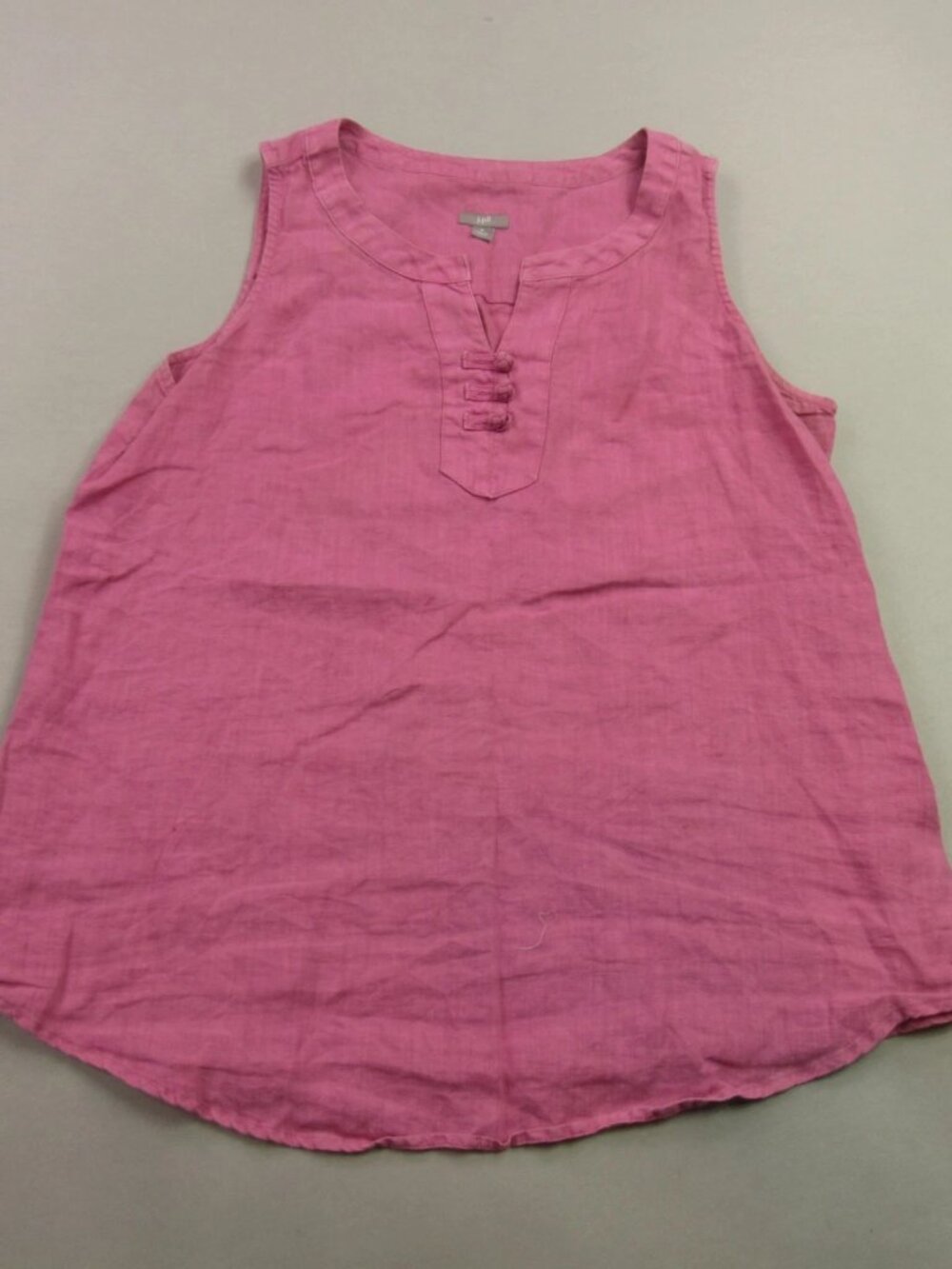 J Jill Shirt Womens Medium Sleeveless Pullover Lightweight V Neck Pink Casual